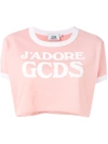 Gcds Logo Cropped T In Pink