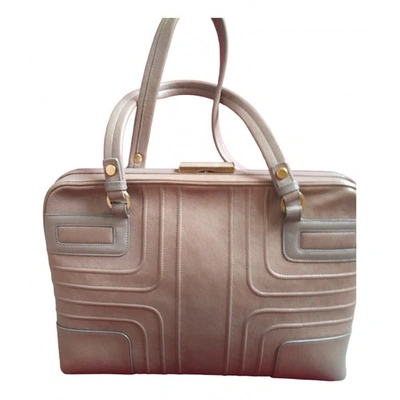 Pre-owned Smythson Leather Handbag In Pink