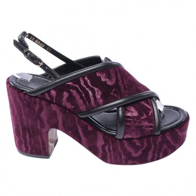 Pre-owned Robert Clergerie Purple Leather Sandals