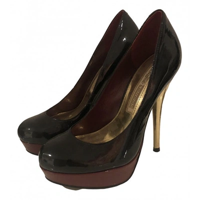 Pre-owned Buffalo Patent Leather Heels In Black