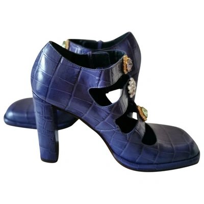 Pre-owned Mulberry Leather Heels In Purple