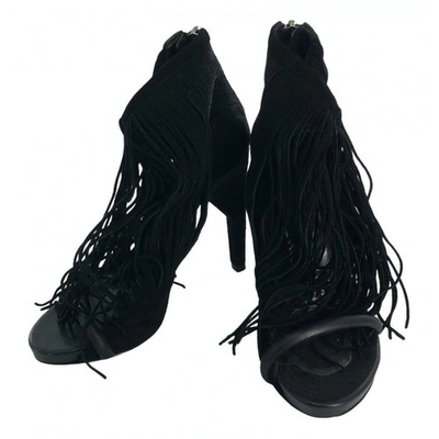 Pre-owned Alexander Wang Black Suede Ankle Boots