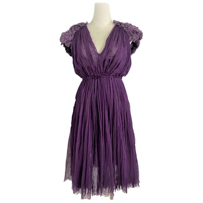 Pre-owned Bottega Veneta Mid-length Dress In Purple
