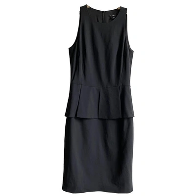 Pre-owned Theory Wool Mid-length Dress In Black