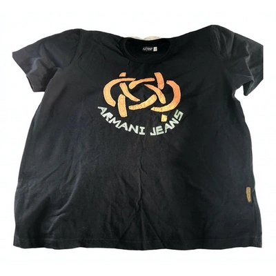 Pre-owned Armani Jeans Black Cotton T-shirt