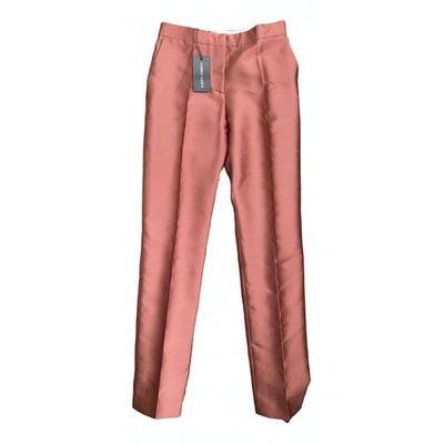 Pre-owned Alberta Ferretti Straight Pants In Pink