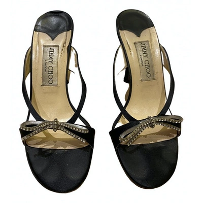 Pre-owned Jimmy Choo Cloth Sandals In Black