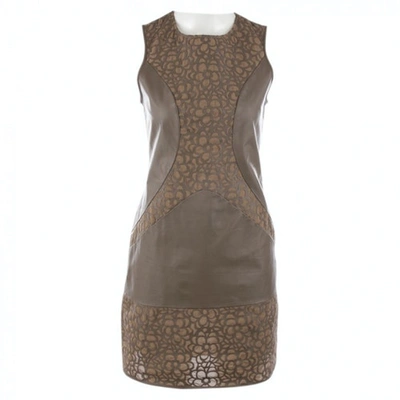 Pre-owned Patrizia Pepe Brown Leather Dress