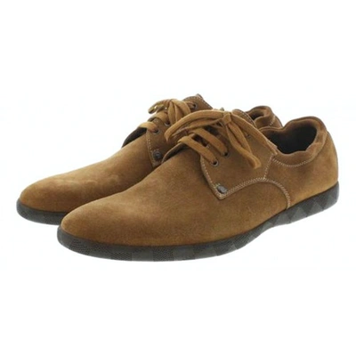 Pre-owned Louis Vuitton Brown Suede Trainers