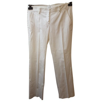 Pre-owned Iceberg Straight Trousers In White