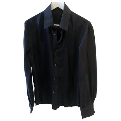 Pre-owned Costume National Silk Shirt In Navy