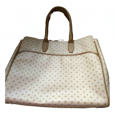 Pre-owned Pollini Leather Handbag In White