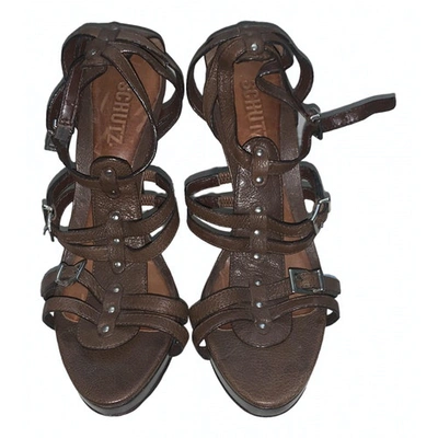Pre-owned Schutz Leather Heels In Brown