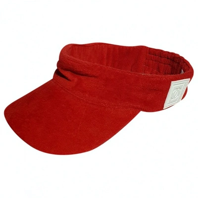 Pre-owned Chanel Red Cotton Hat