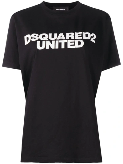 Dsquared2 United Logo T-shirt In Black