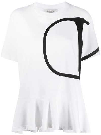Valentino Oversized Vlogo T-shirt In White
