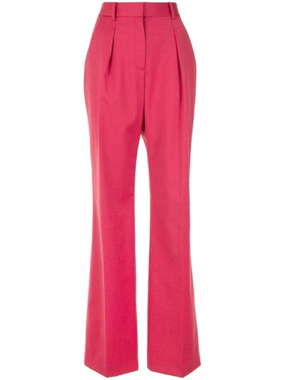Rebecca Vallance High Waisted Wide-leg Trousers In Pink