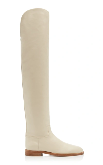 Brock Collection Women's Leather Over-the-knee Boots In White