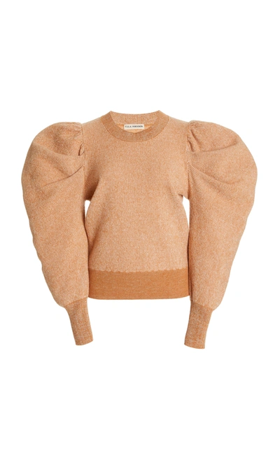 Ulla Johnson Marin Amber Puffed-sleeve Wool Sweater In Beige