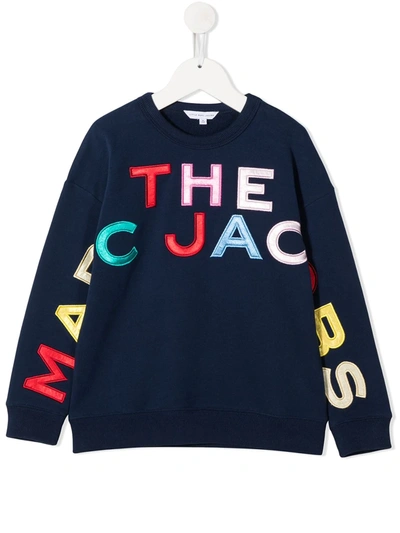 Little Marc Jacobs Kids Sweatshirt For Girls In Blue