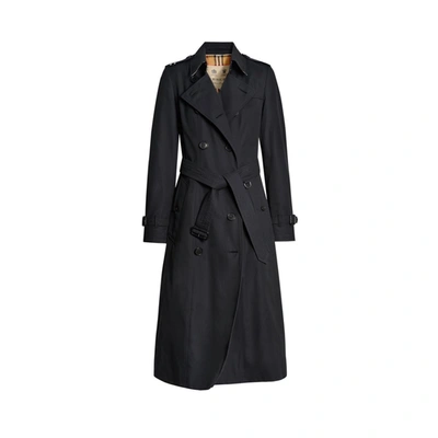 Burberry The Long Chelsea Heritage Trench Coat In Midnight