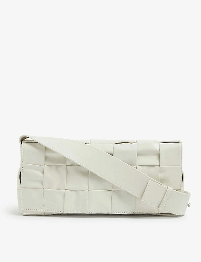 Bottega Veneta Cassette Leather Cross-body Bag In White