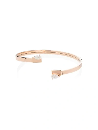 Repossi Serti Sur Vide 18ct Rose-gold And Diamond Bracelet In Pink