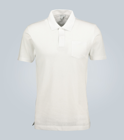Sunspel Short-sleeved Riviera Polo Shirt In White