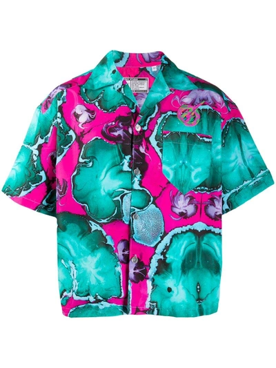 Formy Studio Swirl Print Short-sleeve Shirt In Green