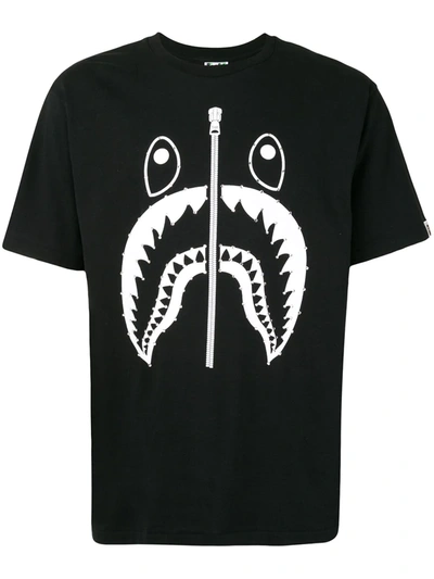 A Bathing Ape Graphic Print T-shirt In Black