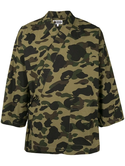 A Bathing Ape Camouflage Print Shirt In Green