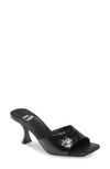 Jeffrey Campbell Mr-big Slide Sandal In Black Croco