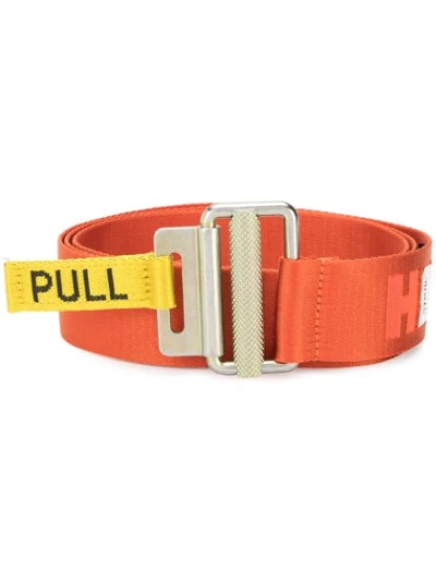 Heron Preston Pull Logo Belt In Orange