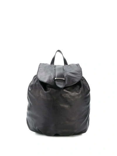 Brunello Cucinelli Drawstring Leather Backpack In Black