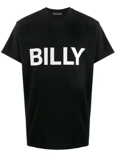 Billy Distressed Logo T-shirt In Black