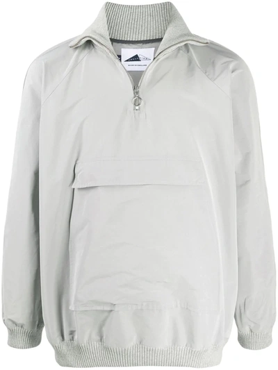 Anglozine Half-zip Windbreaker In Grey