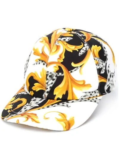 Versace Baroque Print Baseball Cap In Multicolor In Multicolour