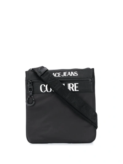 Versace Jeans Couture Branded Shoulder Bag In Black