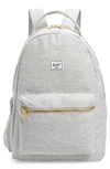 Herschel Supply Co Babies' Nova Sprout Diaper Backpack In Light Grey Crosshatch