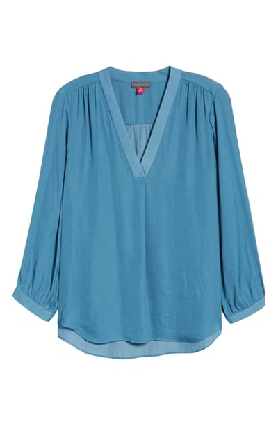 Vince Camuto Rumple Fabric Blouse In Rapture Blue