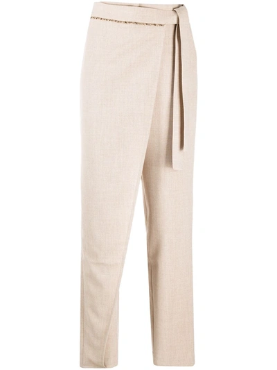 Andersson Bell Emma Wrap Tapered Pants In Neutrals