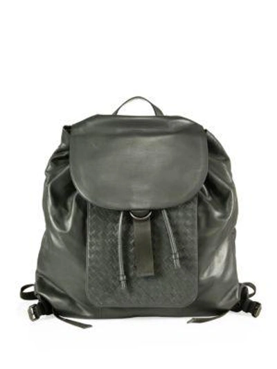 Bottega Veneta Leather Drawstring Backpack In Matita