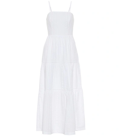 Heidi Klein Fraser Island Tiered Flared Maxi Dress In White