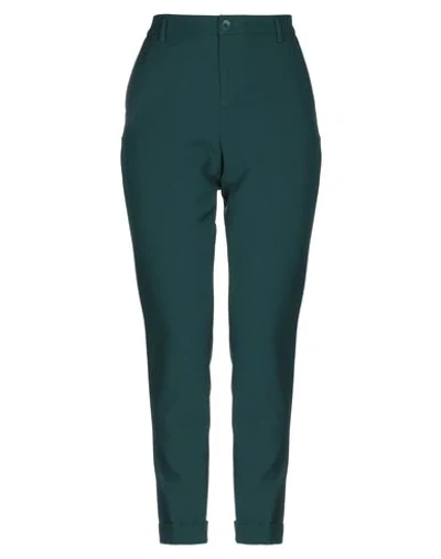 Liu •jo Casual Pants In Emerald Green