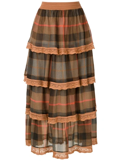 Cecilia Prado Maude Long Skirt In Brown
