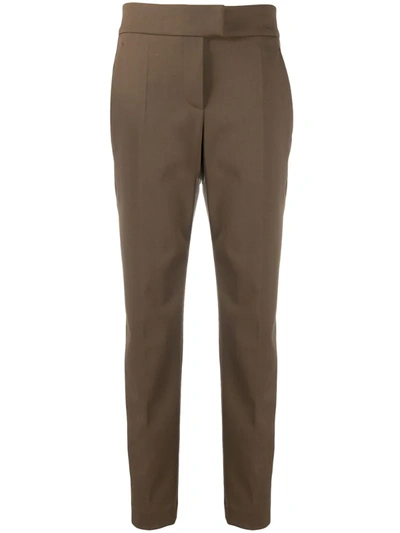 Brunello Cucinelli Cropped Slim-fit Trousers In Brown