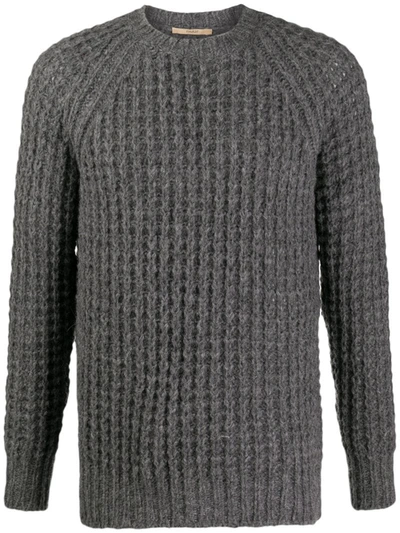 Nuur Waffle-knit Crew Neck Jumper In 19