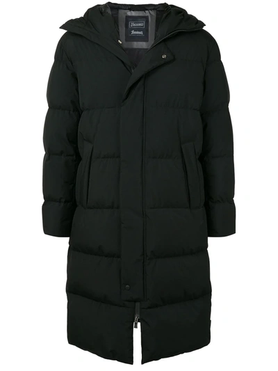 Herno Laminar Padded Coat In Black