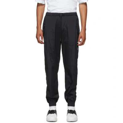 Marcelo Burlon County Of Milan Black Cross Bomber Lounge Pants In Black Black