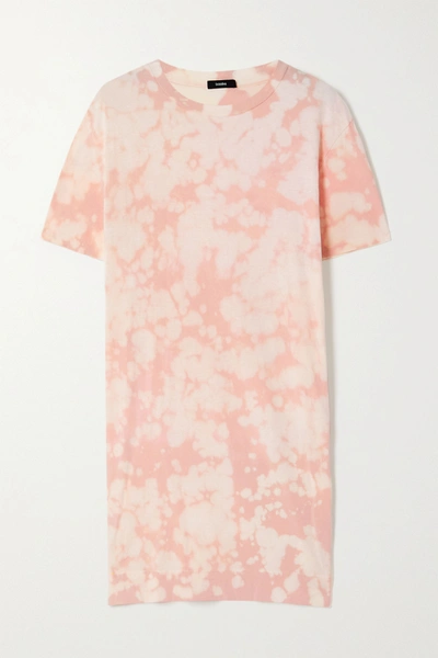 Bassike Motley Tie-dyed Organic Cotton-jersey Mini Dress In Pink